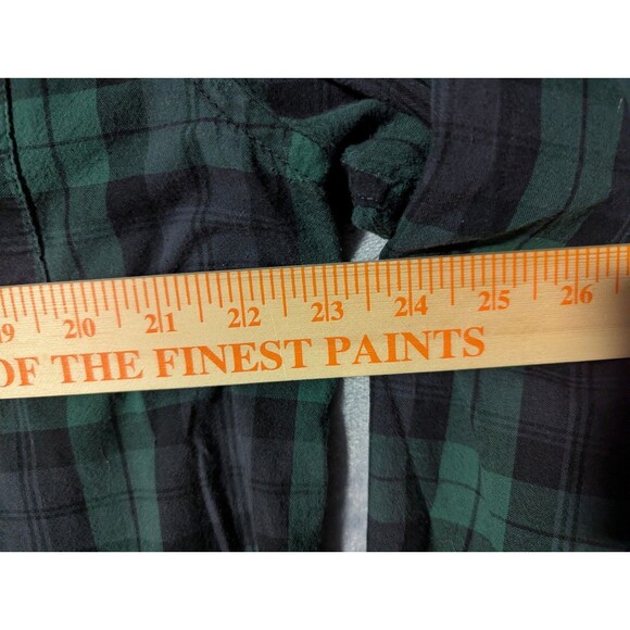 Arizona Men's XL Green Plaid Button Down Shirt Flex Woven - Picture 4 of 6